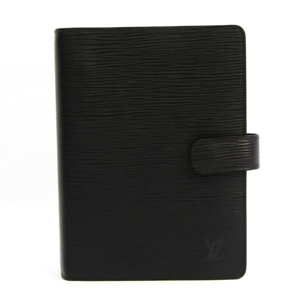 Authentic Louis Vuitton Epi Personal Size Planner Cover Noir Agenda MM